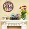 Easter Bunny Door Decoration – Hello Peeps Wooden Welcome Wall Sign for Home and Party Decor